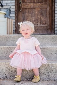 Easter Pictures happy baby pink dress